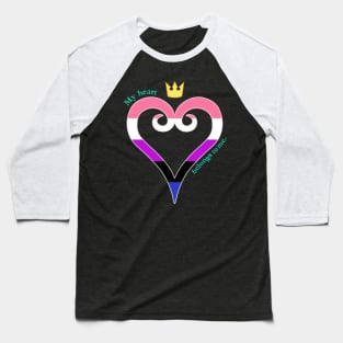 Gender Fluid Pride Heart Baseball T-Shirt